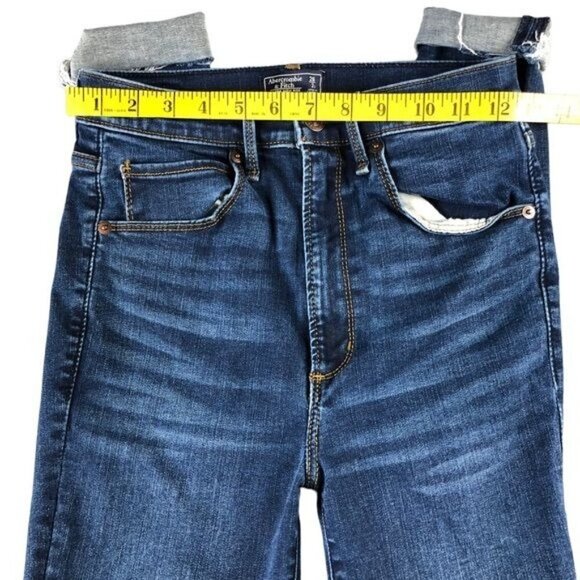 Abercrombie & Fitch Ultra High Rise Super Skinny Dark Wash Jeans - Picture 8 of 10